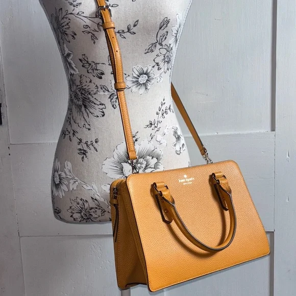 Kate Spade Crossbody Squash Pebbled Leather Purse Bag New With Tag - Picture 2 of 15